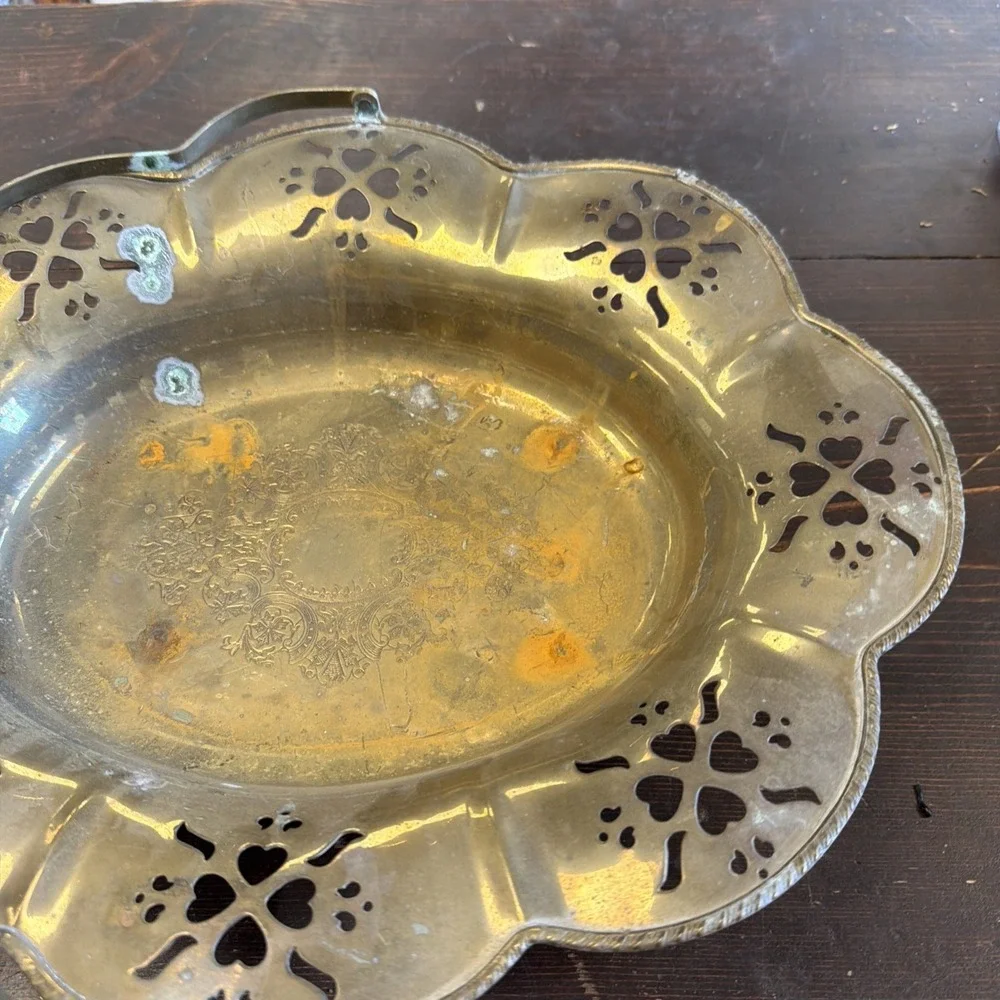 Brass Handle Fruit Bowl Andrea By Sadek
